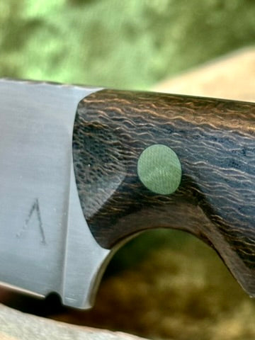 Middle Fork Hunter in CPM D2, V3 Grind / Brown Crosscut Micarta, G-10 Pins