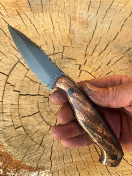BFD "Back 40 Dagger" in CPM CruWear with Hawaiian Koa Scales & Micarta Pins